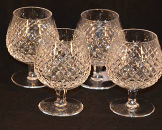 Vintage Waterford Alana Brandy Sniffers, Set of 4