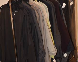 A Full Rack of Woman's Luxury Brand Eskandar! Many are the Oversized and Boxy Lagenlook. All New with Tags or Like New! One Size Fits All, Size 0 and Size 1. Eskandar Pants are Sizes 2-3