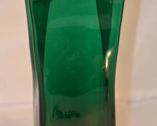 Vintage Blenko #8813 Green Glass 9" Vase 