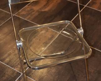 Mid Century Modern Lucite Plia Folding Chairs, John Carlo Piretti for Castelli, Set of 5
