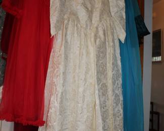 2 HOMEMADE VINTAGE WEDDING DRESSES