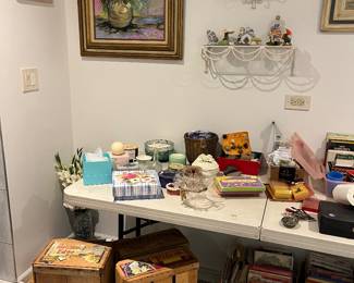 We have boxes of candles crates and more