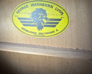 George Washburn Lyon guitar maker's label