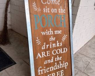 Come Sit on the Porch rustic wood sign
