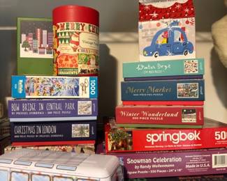 Christmas holiday jigsaw puzzles, Springbok