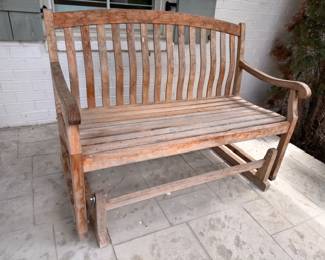 Teak outdoor garden bench