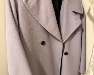 Women's gray wool pea coat