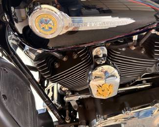 Harley-Davidson engine and chrome detail