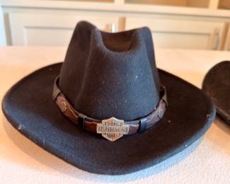 Harley-Davidson felt cowboy hat with logo band
