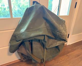 Large military canvas duffel bag