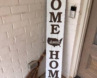 Home Sweet Home tall wood porch sign