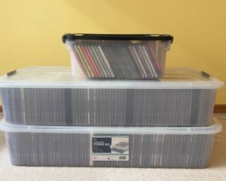 182 MassiveMusicCDCollectionHundredsofCDsinStorageTotes