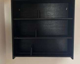 184 BlackWallHangingDisplayShelfBookcaseShadowBoxOrganizer3Tier