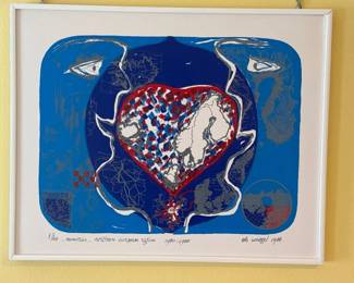 120 ElsWiegelSignedNumberedSerigraphMemories1988FramedArt