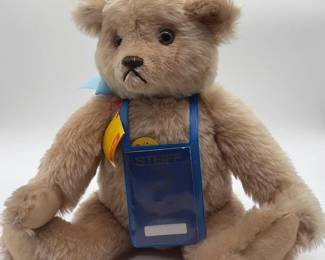 70 SteiffMohairTeddyBearwTagsChestMedallionDisplayCase