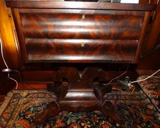 An Finely FIgured Mahogany  2 Drawer American Empire Cabinet