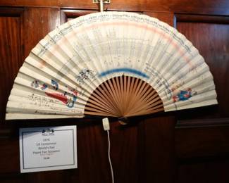 A Paper Fan Souvenir of The US Centennial 1876  World's Fairin Philidelphia