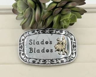 84 VintageSladesBladesSilverTonedBeltBuckle