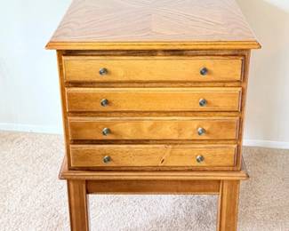 72 VintageWoodenTrayTableCabinet