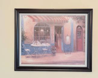94 FramedArtPrintItalianQuaintCafebyVivianFrench