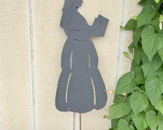 167 BlackMetalSilhouetteGardenStake