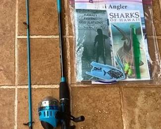MES204 Zebco Splash Fishing Rod & Reel & Ephemera