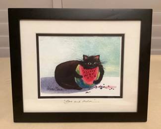 MES096 Framed “Boo & Melon” Picture By Peggy Chun