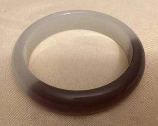 MES169 Purple & White Jade Bangle Bracelet New