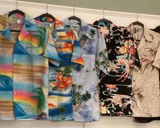MES040 Men’s Vintage Polyester Aloha Shirts
