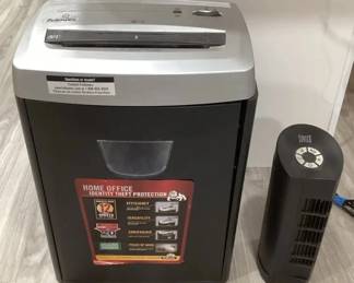 MES223 Paper Shredder & Table Fan