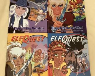 MES153 Four Vintage Hardcover Elfquest Graphic Novels