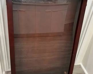 MES109 Large Wooden Display Case With Glass Door