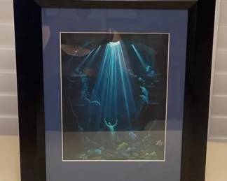 MES165 Framed “Christ Of The Deep” Picture By Thomas Deir