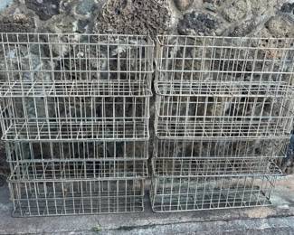MES208 Eight Galvanized Metal Crates