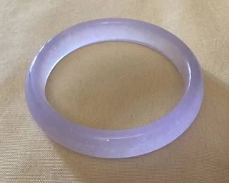 MES196 Pale Lavender Jade Bangle Bracelet New