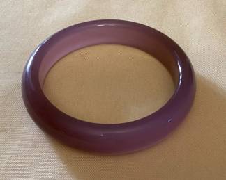 MES197 Plum Jade Bangle Bracelet New
