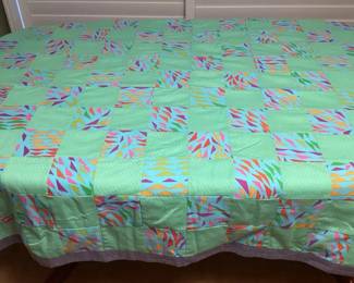 MES055 Vintage Patchwork Quilt Blanket