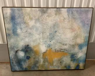 MES068 Large Framed Abstract Art Print On Canvas