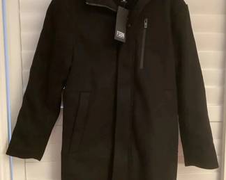 MES118 Men’s FSBN Black Hooded Coat Size S New