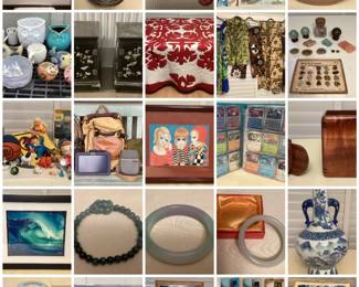 MAKAKILO ESTATE SALE CTBids Online Auction • Bidding Ends 07/10/26 • Pickup 07/12/26     This estate auction features a huge collection of vintage famille rose medaliion plates, bowl, tea cups & saucers, serving plates & bowls, vases and more, collectible brooches, fine jade jewelry, household and kitchen goods, Hawaiian children's books, comics, collectible trading cards, Pokemon & Yu-Gi-Oh, handmade patchwork quilts, vintage aloha shirts & clothing, artwork, toys, cowboy hats seashells, shoes, Tsum Tsum, collectibles from around the world and so much more! 