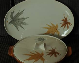 MCM Iroquois Informal China HARVEST TIME Leaf Serving pcs. Designed by Ben Seibel