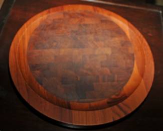 DANSK DESIGN IHQ STAVED TEAK WOOD SLANTED CUTTING BOARD by JENS QUESTGARD
