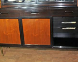 EBONIZED MOHOHANY CREDENZA BY EDWARD WORMLEY FOR DUNBAR