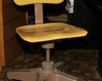 Industrial office chair hard plastic seat and back