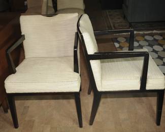 PAIR OF ARM DINING CHAIRS BY EDWARD WORMLEY FOR DUNBAR