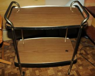 LIKE NEW 1950's ROLLING KITCHEN CART 