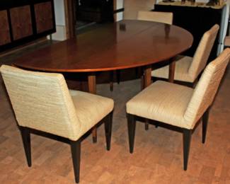 EDWARD WORMLEY FOR DUNBAR OVAL DROP-LEAF TABLE 4913
