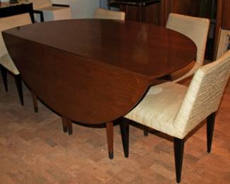 EDWARD WORMLEY FOR DUNBAR OVAL DROP-LEAF TABLE 4913