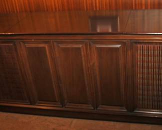 FISHER STATEMAN CONSOLE MODEL S-692 TUBE AMP RECIVER, DUAL 1009 TURN TABLE, SONY 350 REEL TO REEL