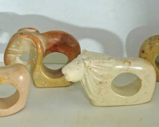 AFRICAN CARVED NAPKIN RINGS